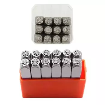 Набор штампов Flower Stamp Tool для тиснения металла, кожи, поделок своими руками, дропшиппинг
