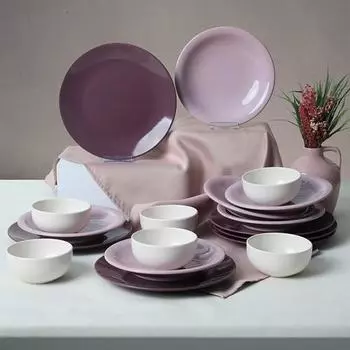 Набор столовой посуды Keramika Purple Mix, 18 предметов, на 6 персон 031-451-498