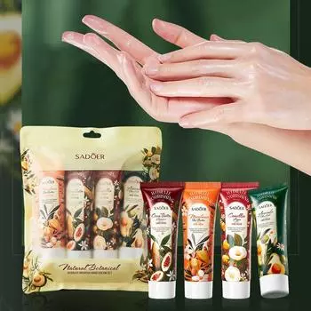 Набор увлажняющих кремов для рук Shangduo Natural Plant, подходящий для всех типов кожи, идеальный рождественский подарок 80g*4pcs
