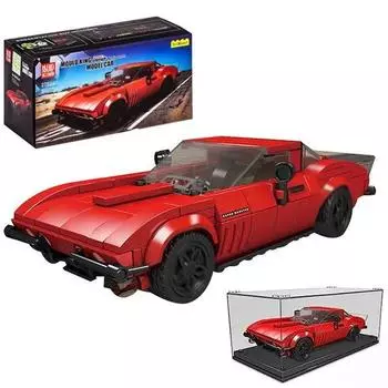 Набор в гоночном стиле Mold King Speed Champion с акриловой витриной, набор в стиле суперкара, игрушка, детский подарок 8+