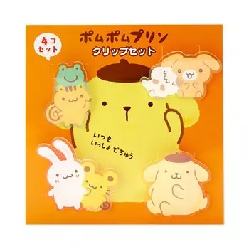 Набор зажимов Sanrio Pom Pom Purin (Команда Пурин) 124389