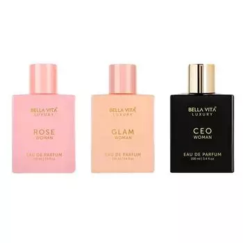 Набор женской парфюмированной воды (3 х 100 мл), Rose, Glam & CEO Eau De Parfum Set, Bella Vita