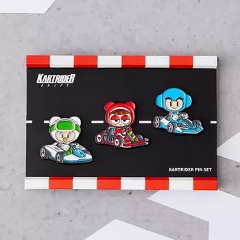 Набор значков Line Friends Cart Rider Drift Pin
