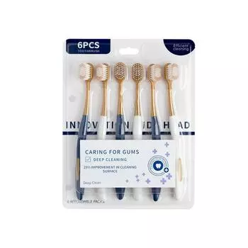 Набор зубных щеток для взрослых Sam s Club Advanced с мягкой щетиной, 6 штук, широкая головка, уход за деснами, издание для пар