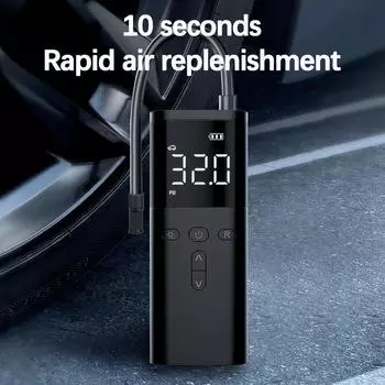 Надувной насос 12 В портативный автомобильный воздушный компрессор для мотоциклов, велосипеда, лодки, накачивающий шины, цифровой автоматический надувной насос чёрный