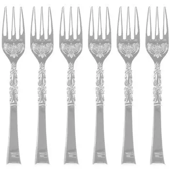 Nagao Antique Hime Fork Silver Plated Set of 6 Made in Japan