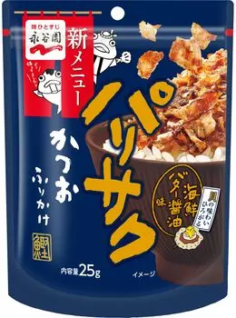 Nagatanien Parisaku Bonito Furikake Масло из морепродуктов со вкусом соевого соуса 25 г x 4 шт.