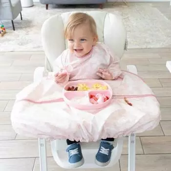 Нагрудник Bumkins Infant Traymate с длинными рукавами, 1 шт., динозавр, 1 шт.