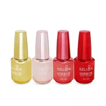 Nail Art 18 мл Прочный художественный лак для ногтей Сплошной цвет с металлическим зеркальным эффектом Декор для ногтей