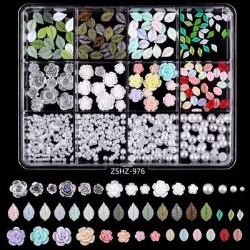Nail Art Accessories Resin Simulation Biscuits Ice Cream Cute Cartoon Three-Dimensional Nail Accessories Mixed Bows