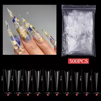 Nail Art Piece Super Long Ghost Tip Nail Plastic Nail Art Piece Tip Nail Bag Extended Ghost Tip Nail