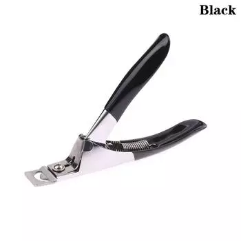 Nail Art Tips Clipper Trimmer Scissors Round Edge Finger Cutter False Nails Manicure Tool чёрный