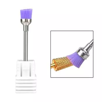 Nail Drill Bit Cleaning Brush Cleaner Electric Nail Files Milling Cutter Dust Remover Drill Accessories Nail Art Tool Polisher фиолетовый