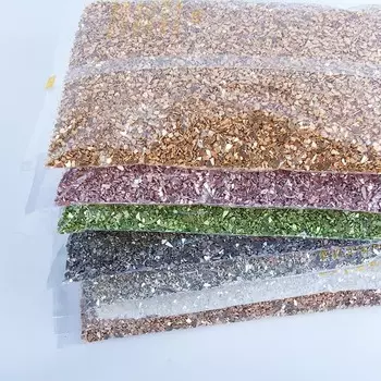 Фрагменты ногтей Металлические блестки DIY Плоский лист Патч Неправильный орнамент специальной формы Украшения для ногтей 3-6mm 50g