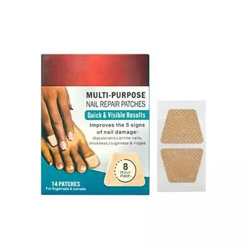 Nail Patch For Repairing Damaged Nails, Nail Care For Restoring Healthy Appearance 7 Pairs One Size белый