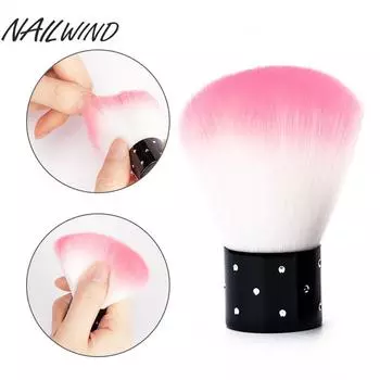 Nailwind 1 шт., инструменты для кистей для ногтей, пилка для ухода за ногтями, маникюр, педикюр, мягкое средство для удаления пыли, небольшой угол, очиститель, акриловая и УФ-кисть для удаления порошка
