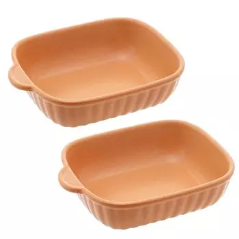 Nakashima Container Gratin Dish Стильный, экономящий время, для приготовления в духовке, набор тарелок для тостера половинного размера (Миндаль, 2) миндальный