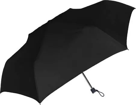 Nakatani Natural Basic Folding Umbrella Fast Shut Black Plain Shape Memory Processing 55cm [723-050] Hand-opening чёрный