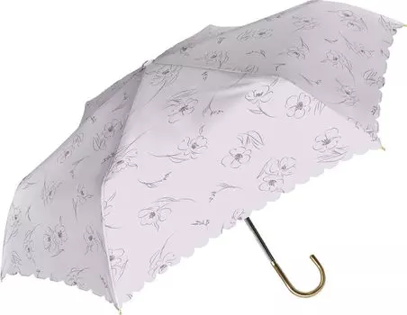 Nakatani Natural Basic Folding Umbrella for Both Sunny and Rainy Days UV Lyrica Dusty Purple Rib 55cm Black Coating Windproof Specifications [924-055]