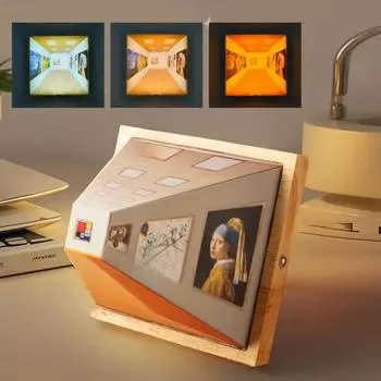 Naked Eye 3D Vision Night Light LED Illusion Atmosphere Light Classic Art Work Design Настенный светильник для спальни, гостиной C
