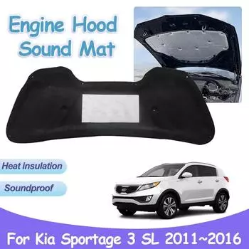 Накладка на капот двигателя автомобиля для Kia Sportage 3 SL 2011~2016 2014 Звукоизоляция Теплоизоляция Хлопковая подкладка Огнестойкие детали интерьера Аксессуары