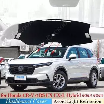Накладка на приборную панель для CRV CR-V 6 RS EX-L EX Hybrid 2023 2024, ковер, противоскользящий коврик, солнцезащитный козырек, ковер, автомобильные аксессуары B Left Hand Drive красный
