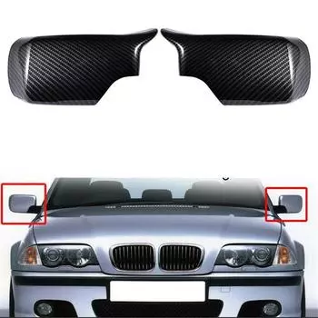 Накладки на боковые зеркала под карбон для BMW E46 316i 318i 325i 330i Седан 98-05