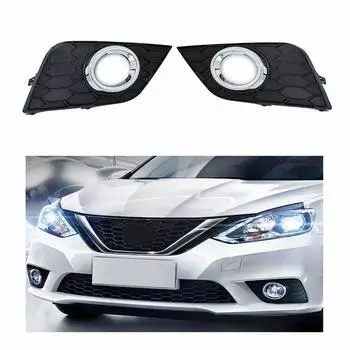 Накладки на рамки противотуманных фар переднего бампера для Nissan Sentra 2016-2019