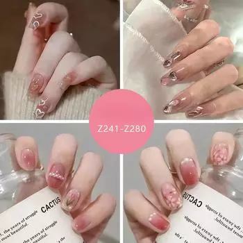 Накладной ноготь Накладной ноготь Ношение ногтя Ношение ногтя Кусок ногтя Ногти Кусок ногтя Готовый продукт Ношение ногтя
