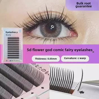 Накладные ресницы 5D Flora Comic Fairy - натуральный стиль, один пучок с пятью волосками 13mm