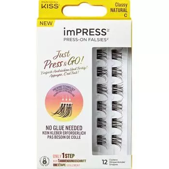 Накладные ресницы Kiss imPRESS Press On False Classy Natural 12 шт.