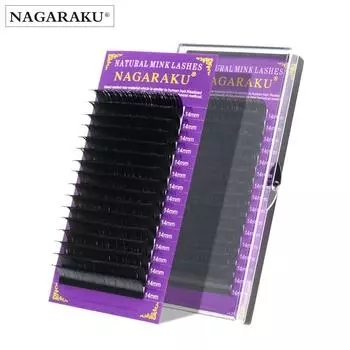 Накладные ресницы NAGARAKU 16 рядов 0.07B10 чёрный