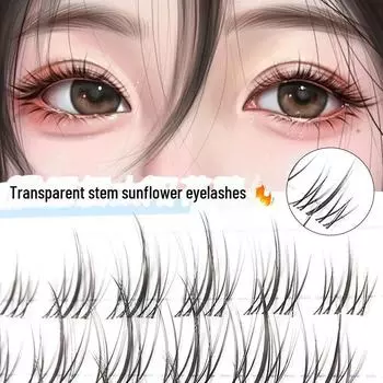 Накладные ресницы Shimaio Sunflower Trio — натуральный, ультратонкий перьевой дизайн с прививкой «рыбий хвост»