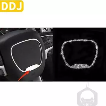 Наклейка на накладку на руль для Dodge Challenger 2015-автомобильный аксессуар, блестящие хрустальные стразы Bling Bling