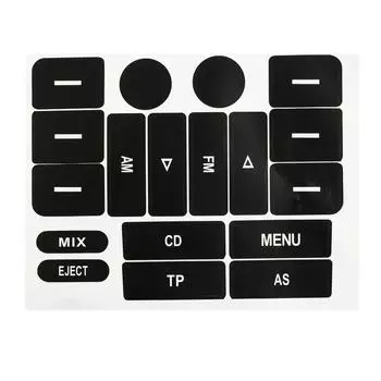 Наклейки для ремонта кнопок автомобильных радиоприемников для Golf MK5 для Passat Auto Worn Button Repair Stickers Kit Decor CHINA