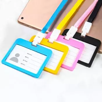 Name Identification Sleeve Office Badge Holders Cover ID Card Holder Card Protector Card Sleeve белый