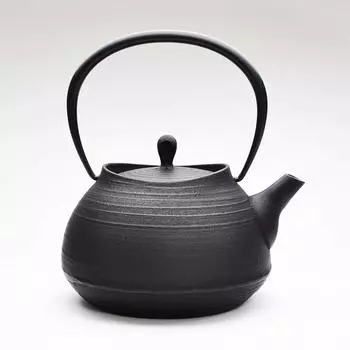 Nanbu Ichido Iron Kettle Hakeme 1L Cooker Ironware [Black Finish] [IH Compatible]