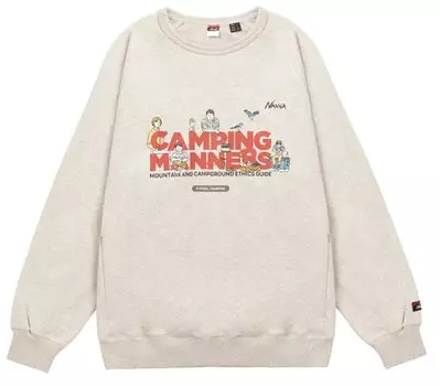 [Nanga] Eco Hybrid Camping Manners Peg and Rope Sweatshirt (NW2411-1F702-A) Men s L Oatmeal