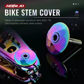Nanlio 1-1/8 Portable Bicycle headset cover Gasoline Bicycle Cap Bar Headphone Top Cover with Screws for 28.6mm Fork Head Tube фиолетовый