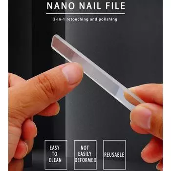 Нано-стеклянные пилочки для ногтей, инструмент для полировки маникюра, прочная моющаяся пилочка для ногтей, инструмент для дизайна ногтей NFG-01