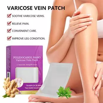 Nano Varicose Veins Plaster, Nano Microneedle Patch для варикозного расширения вен, успокаивающий ноги мужчин и женщин(1шт) One Size