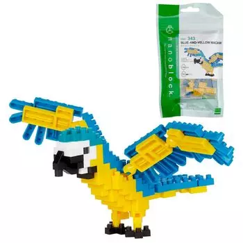 nanoblock Nanoblock Blue Macaw NBC_343