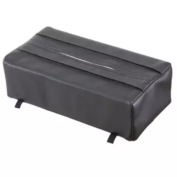 Napolex Tissue Case Sun Visor/Headrest/Armrest Easy Installation Can also hang plastic bags Genuine Leather Style Black Convenient Goods Car Supplies