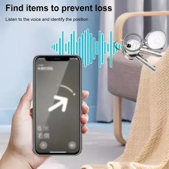 Напоминание против потери Bluetooth-совместимый GPS-трекер Локатор Отслеживание в реальном времени Глобальное позиционирование Умный GPS-трекер Поиск ключей белый