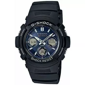 Наручные часы CASIO G-SHOCK с радио и солнечными батареями AWG-M100SB-2A Мужская зарубежная модель NEW
