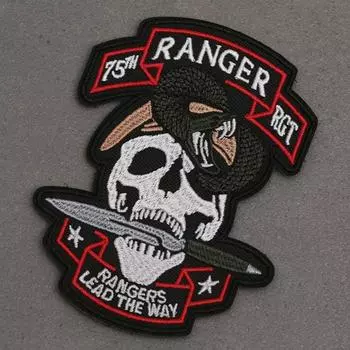 Нарукавный значок рейнджера RANGERS Tactical Outdoor Scout Embroidery Badge Наклейка на рюкзак Velcro Morale Badge