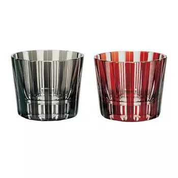 NARUMI Pair Glass Glass Works Zodiac Black Red 120cc Set Cool Cold Sake Cup with Gift Box (Dragon) & 2-Person GW6000-2224