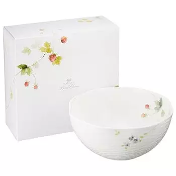 NARUMI Salad Lucy Diameter Berry Wedding Microwave Dishwasher Gift Box Included Bowl, Garden, 22cm, Pattern, Stylish, Cute, Relief, Gift, Warming,