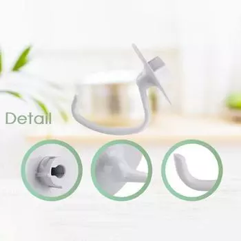 Насадка для теста для миксера Kitchenaid K45 K45SS KSM90 KSM150 KSM75 KSM103 Сменный крюк для хлеба, совместимый с блендерами с чашами объемом 4,5–5 кварты белый