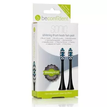 Насадки Beconfident Sonic Whitening, черные, 2 шт.